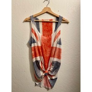 Vintage UK Flag lightweight tank top Graphic Tee